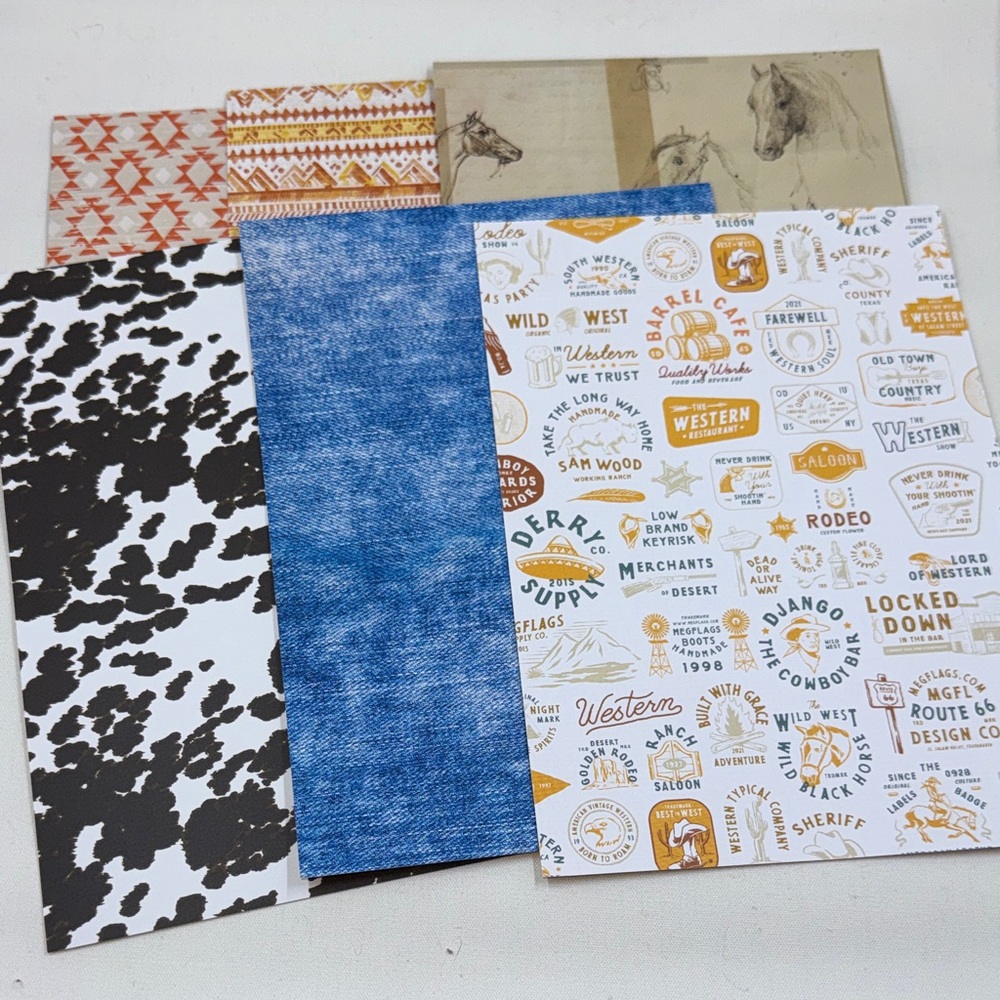 Cocoa Daisy *used Western Cowboy Craft Sticker March Memory Kit - 25+ pcs - Picture 7 of 10